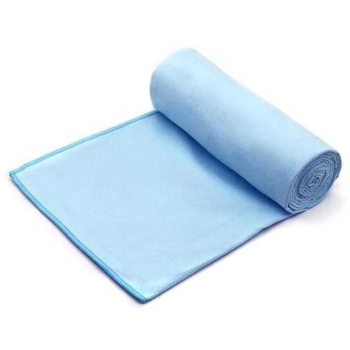 Eunzel Hot Yoga Towel Non Slip Yoga Mat Towel Non-Slip Sweat Absorbent Towel for Hot Yoga, Pilates and Workout 72" x 26.5", Blue thumbnail 4