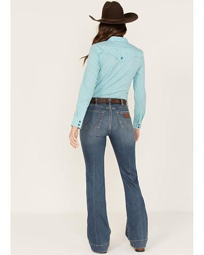 Wrangler Women's Retro Vintage Medium Shelby Trouser Jeans - 11MPESY 26W x 30L Blue thumbnail 3