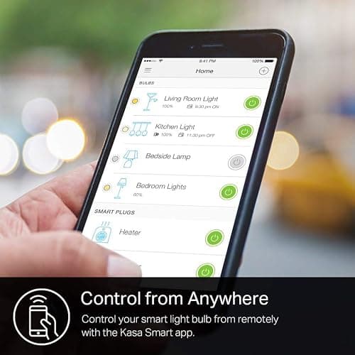 Kasa Smart Light Bulbs that works with Alexa and Google Home, Dimmable Smart LED Bulb, A19, 9W, 800Lumens, Soft White(2700K), CRI≥90, WiFi 2.4Ghz only, No Hub Required, 4 Count (Pack of 1)(KL110P4) - 4-Pack (Newer Version) thumbnail 6