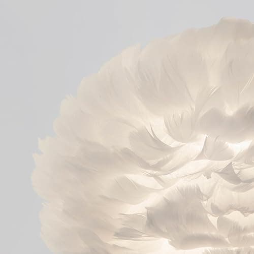 artika Plume 13W LED 20" Diameter Feather Pendant Light Fixture, White - Ideal for Bedrrom, Dinning Room, Entry Room, 1000 Lumens, Warm White, Romantic Decor thumbnail 3