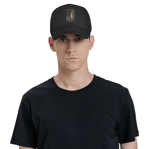 Zusolf Electrician USA Flag American Electrician Baseball Cap thumbnail 6