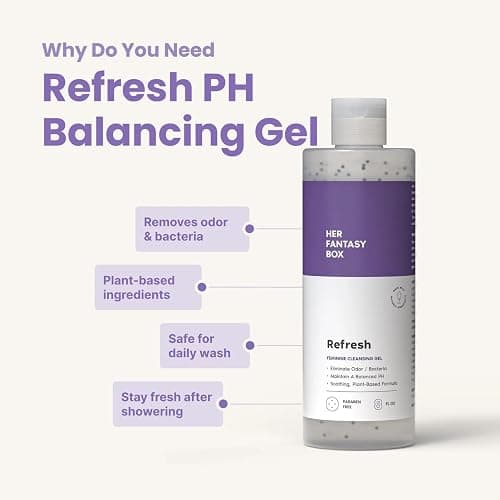 Her Fantasy Box | Refresh pH Balancing Shower Gel - Natural Feminine Hygiene Solution for Gentle Cleansing, Odor Control, and Skin Nourishment - pH-Balanced Formula for All Skin Types (8 oz) thumbnail 2