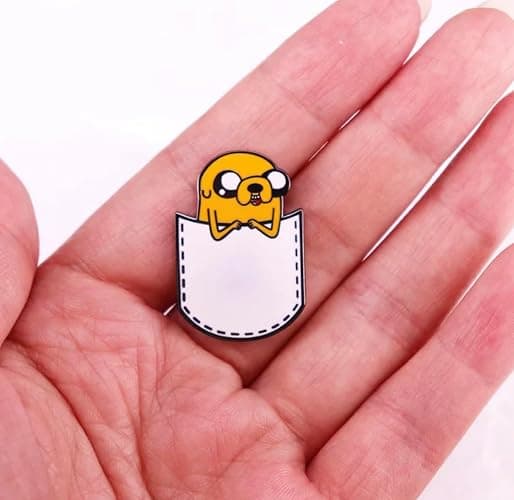 Jake The Dog Pocket Finn Come Along with Me Adventure Time Cartoon Animated TV Show 1.2" Enamel Pin Badge thumbnail 3