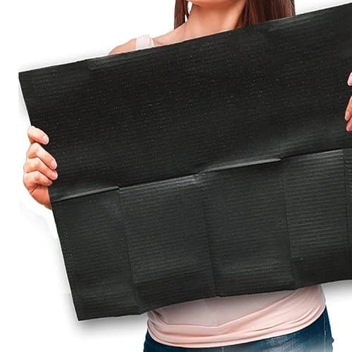 Hisight Disposable Dental Bibs Sheets Cloths, Tattoo Table Covers Clean Pad,Underpad Hygiene Personal Tattoo Bib Waterproof Tattoo TableCloth Tattoo Supply Sheet, 125pcs13 X 17" (Black) (125 Pcs) thumbnail 6