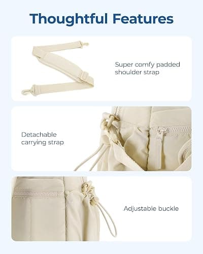BAGSMART Gym Bag for Women, Duffle Bag for Travel with Wet Pocket, Lightweight Carry on Weekender Duffel, Water Resistant thumbnail 7