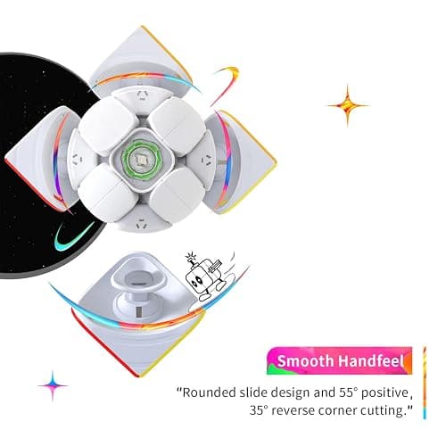 GAN 251 M Air, 2x2 Speed Cube Magnetic Stickerless 42 Magnets Brain Teasers 3D Puzzle Toy for Kids Teens Beginners Holiday Birthday Gifts (Frosted Surface Primary Internal) thumbnail 5