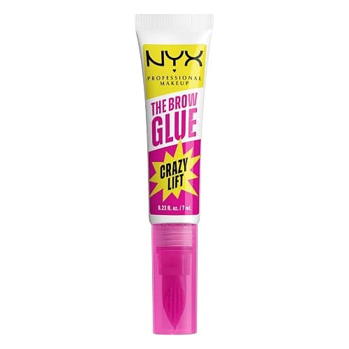NYX PROFESSIONAL MAKEUP The Brow Glue Crazy Lift, Brow Lamination Gel with 16HR Strong Hold & Built-In Styling Comb - Clear Eyebrow Gel - Image 1