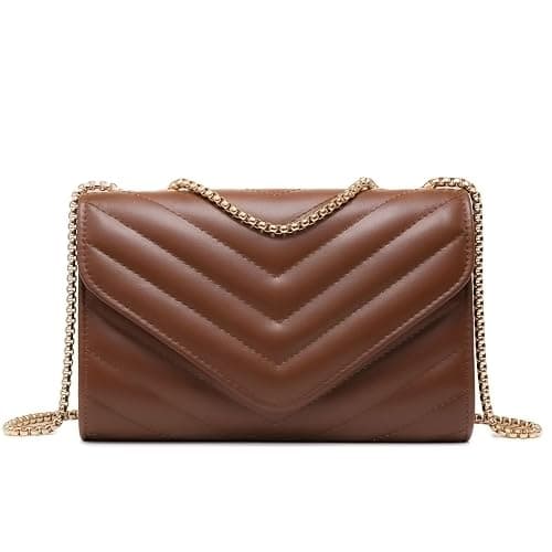 Dasein Women Small Quilted Crossbody Bags Stylish Designer Evening Bag Clutch Purses and Handbags with Chain Shoulder Strap - Image 1