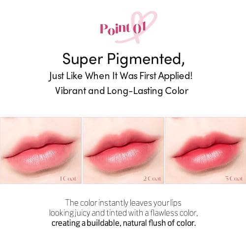 ETUDE Dear Darling Marker Tint #1 Raspberry Pop (5g) | Hydrating & Long Lasting Lip Stain | High Pigmented Lip Maker with Easy Drawing Tip | Korean Daily Lip Tint, Korean Makeup, Kbeauty - Raspberry Pop thumbnail 4