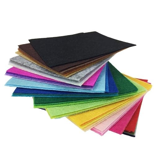 42pcs Felt Fabric Sheet 4"x4" Assorted Color DIY Craft Squares Nonwoven 1mm Thick thumbnail 2