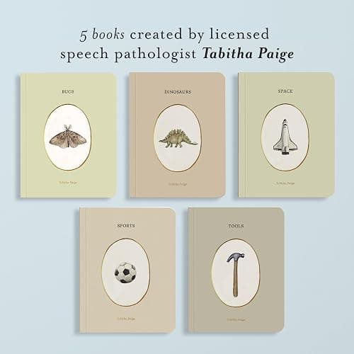 Our Little Library Vol. 3: Dinosaurs, Space, Tools, Bugs, and Sports Board Book Set for Boys & Girls (Tabitha Paige Children's Book Series) thumbnail 2