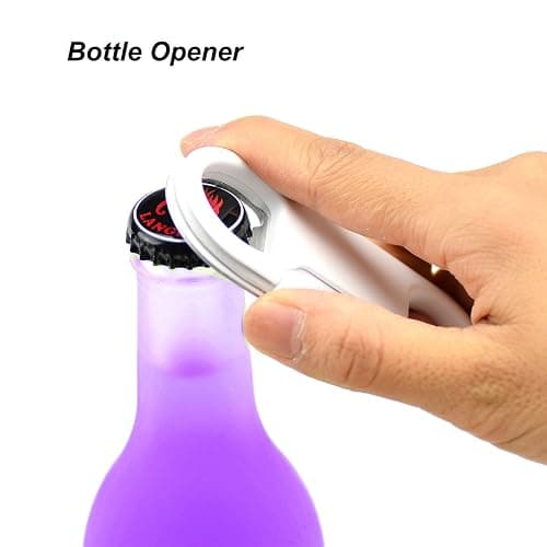 Lightning Cable for iPhone + Keychain + Bottle Opener + Aluminum Carabiner Portable Multifunction Key Chain USB Charging Cable Short Cable for iPhone X/8/7/6S, Gift for Men and Women (White) thumbnail 4