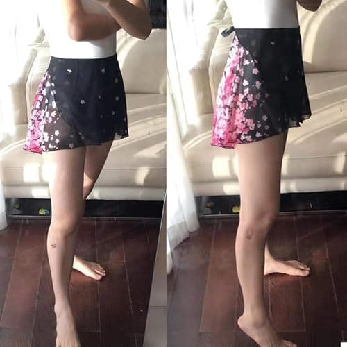 ModLatBal Girls Ballet Dance Chiffon Wrap Skirt thumbnail 3