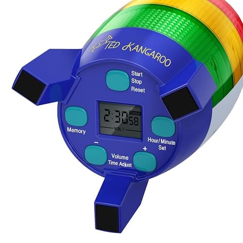Ted Kangaroo Countdown Timer! Blast Off Visual Timer for Kids with Audio Rocket, 0-24 Hour Countdown, Memory Function, Red Yellow Green Light, Easy Setup, Battery Operated for Classroom and Home Use thumbnail 9