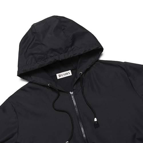 PESION Women's Waterproof Raincoat Lightweight Rain Jacket Hooded Windbreaker with Pocket for Outdoor thumbnail 4