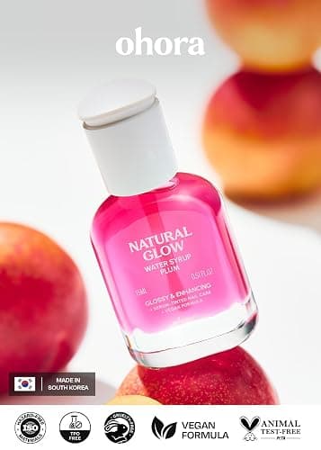 ohora 2-in-1 Sheer Nail Polish & Strengthener – Plum | Tinted Nail Concealer | Hardener for Weak, Damaged Nails | Nail Care Polish with Glossy Finish | Water-Syrup Formula, 15 mL thumbnail 4