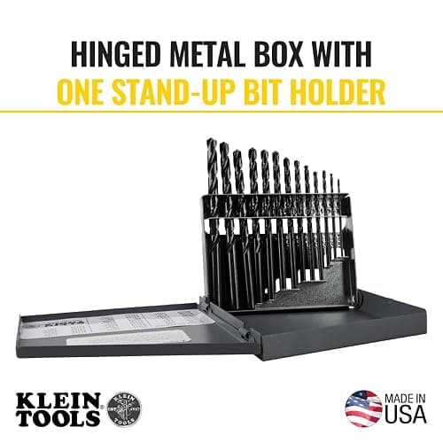 Klein Tools 53002 Regular-Point Drill-Bit Set, 13-Piece, Made in USA thumbnail 6