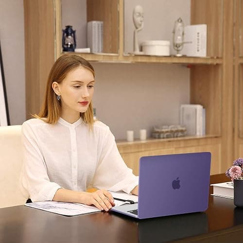 MOSISO Compatible with MacBook Air 13 inch Case 2025 2024 2023 2022 M4 A3240 M3 A3113 M2 A2681, Plastic Hard Shell&Keyboard Cover&Screen Film&Type C for MacBook Air 13.6 inch Case, Imperial Purple thumbnail 6