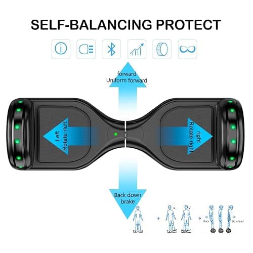 LIEAGLE Hoverboard, 6.5" Self Balancing Scooter Hover Board with Bluetooth Wheels LED Lights for Kids Adults thumbnail 4