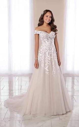 Mermaid Wedding Dresses for Bride Long Sleeve Beach Bride Dress with Train LW04 thumbnail 3
