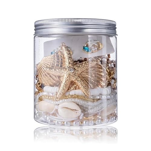 Ocean style Mystery jewelry jar, Mystery Jewelry Jar, Summer Gift Set (Necklace, Earrings, Rings), Surprise Birthday Gift Jewelry Box for Women (M(10 PCS)) - M(10 Pcs) - Image 1