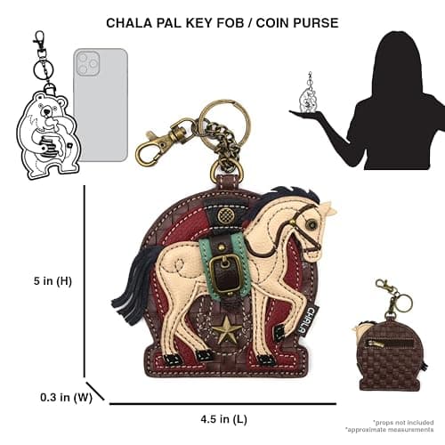 CHALA Wilderness Collection Women's Decorative Key Fob/Coin Purse Accessory - Horse Gen II thumbnail 3