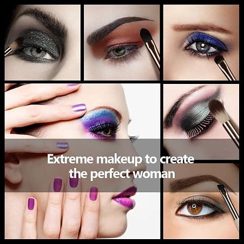 Eye Makeup Brush Set, 6 Pcs Professional Blending Eyeshadow Makeup Brushes for Concealer Eyebrows Eyeliner, Soft Hairs & Wood Handle thumbnail 8