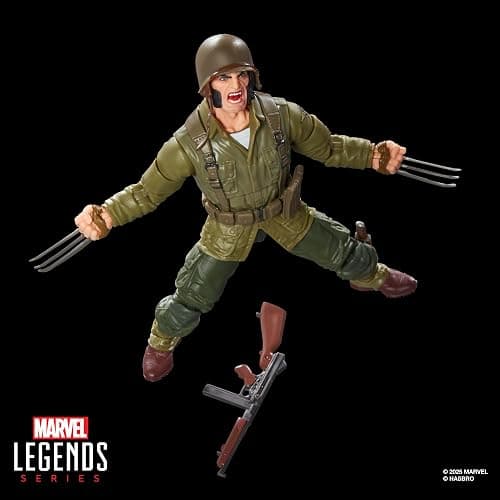 Marvel Legends Series Wolverine (WWII Logan), X-Men Comics Collectible 6-Inch Scale Action thumbnail 7