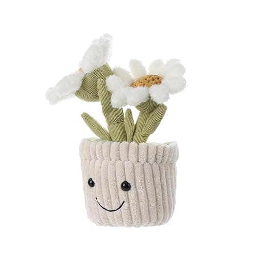 Apricot Lamb Plüschtier Pflanze Daisy Gänseblümchen Plüsch Spielzeug Plüsch Blume Gänseblümchen Puppen Spielzeug für Kinder und Baby weich & waschbar thumbnail 6