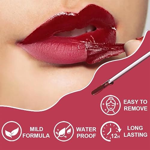 GLSFACE 3 Colors Peel Off Lip Liner with Tweezer Kit, Rich Color Matte Finish Lip Tint Stains Makeup Set for Women, Long Lasting, Waterproof, Smudge Proof, For All Skin Types (#3, #6, #7) thumbnail 4