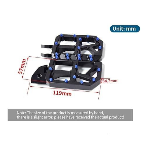 Colored Nail Foot Pedals Aluminum Alloy Pedals for Surron Light Bee X/S,Segway X160/X260,Talaria MX4,E Ride PRO SS, Black thumbnail 4
