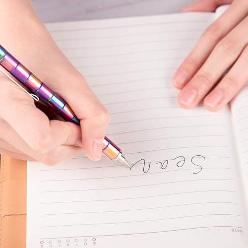 HKDGYHON Toy Pen, Decompression Magnetic Metal Pen, Multifunction Writing Magnet Ballpoint Pen, Gift for Kids or Friends (Colorful) thumbnail 6