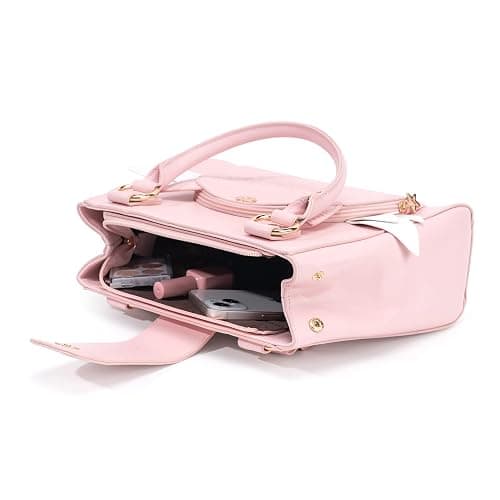 BelugaDesign Sakura Purse | Cute Pastel Pink Kawaii Girls Women Crossbody Shoulder Bag | Princess Cardcaptor Moon Anime Heart Wing Handbag | Faux Leather Vegan Birthday Gift with Straps and Pockets thumbnail 5