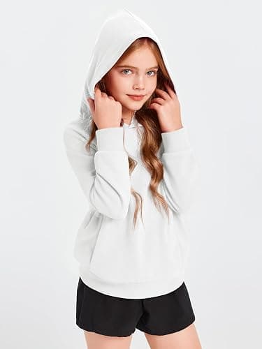 Meikulo Girls' Hoodies Sweatshirts Long Sleeve Casual Lightweight Pullover Tops with Pockets 4-15 Years thumbnail 4