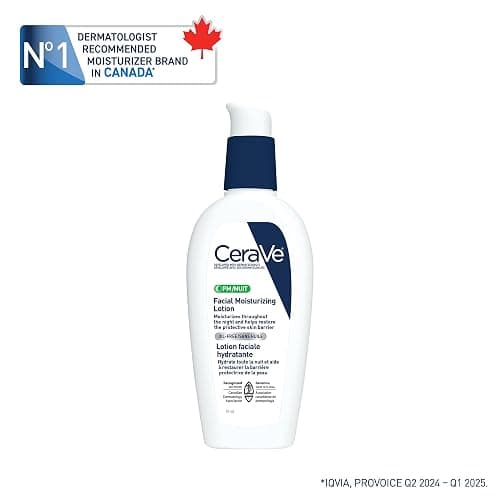CeraVe Facial Moisturizing Lotion Pm | Ultra Lightweight, Night Face Moisturizer With Hyaluronic Acid | Fragrance Free, 89 Milliliters (1 Pack) thumbnail 5