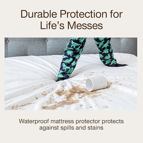 Coop Home Goods Ultra Tech Waterproof Mattress Protector Queen, Smooth Top Mattress Pad, Waterproof Mattress Cover, 18" Deep, Machine Washable Mattress Topper, Noiseless Comfort (60x80) thumbnail 5