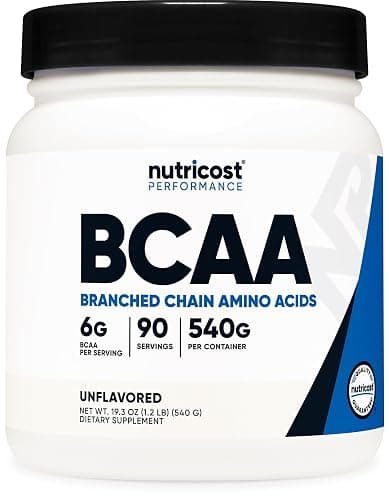 Nutricost BCAA Powder 2:1:1 (90 Servings, No Flavor Added) - Branched Chain Amino Acids - Image 1