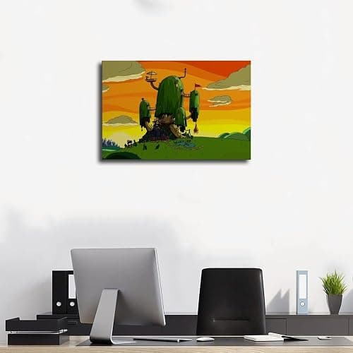 Adventure Time Art Poster 8 Canvas Poster Bedroom Decor Landscape Office Room Decor Gift 12x18inch(30x45cm) thumbnail 3