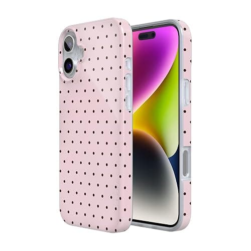 Casely iPhone 16 Case | On the Dot | Pink & Brown Polka Dot | Compatible with MagSafe | Classic Ultra Slim Design thumbnail 2