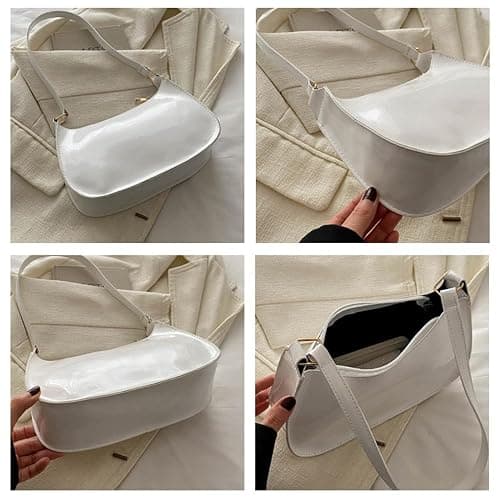 Patent Leather Clutch Purse Shiny Evening Handbags for Women Armpit Shoulder Bag MINI Hobos thumbnail 2