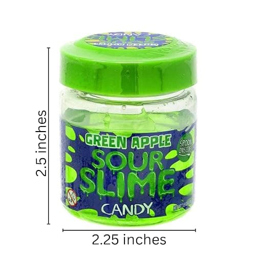 Sour Slime Liquid Candy (3 Pack Assorted) Cherry and Green Apple, Spoon Inside Lid. with 2 GosuToys Stickers thumbnail 2