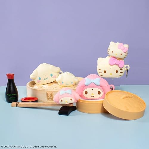 iFace x Hello Kitty and Friends Case [ Compatible with AirPods Pro 2 ][Steamed Bun Series] Silicone Protective Cover [Carabiner Clip Included] [Wireless Charging Compatible] – Hello Kitty thumbnail 7