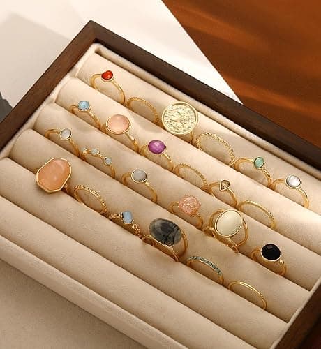 iF YOU 25 Pcs Gold Knuckle Ring Set for Women, Chunky Stackable Finger Midi Rings, Silver Simple Stacking Cute Rings Pack Trendy Stuff Jewelry Christmas Gift thumbnail 7