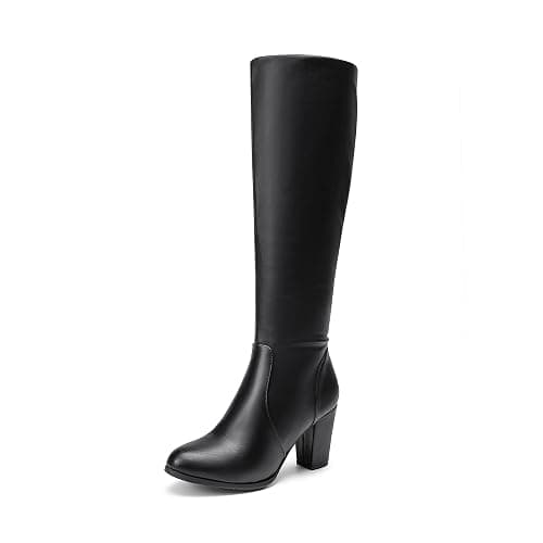 DREAM PAIRS Women's Chunky Heel Knee High Boots - Image 1