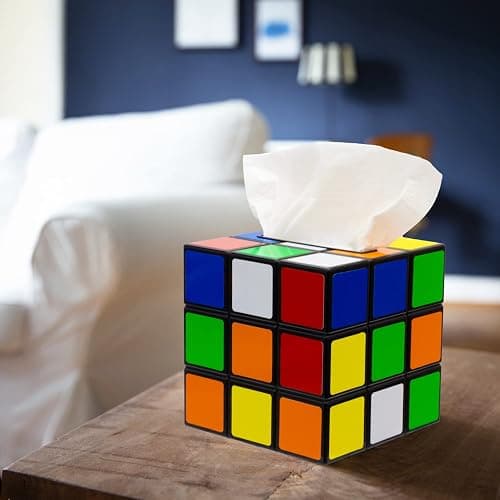 getDigital Plastic Magic Cube Tissue Box Cover, Holder for Square Tissue Boxes with Magnetic Lock, Multi Color thumbnail 2