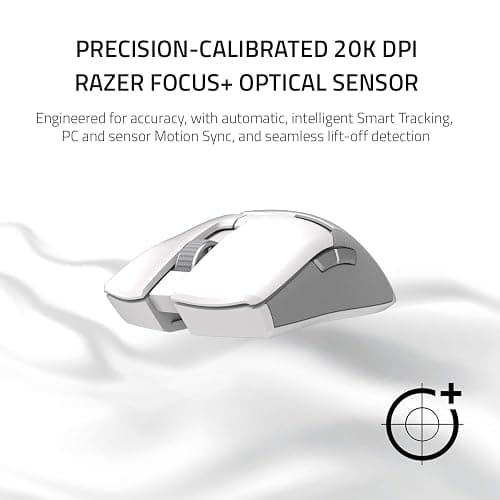 Razer Viper Ultimate Lightweight Wireless Gaming Mouse & RGB Charging Dock: Hyperspeed Wireless Technology - 20K DPI Optical Sensor - 74g Lightweight - 70 Hr Battery - Mercury White thumbnail 5