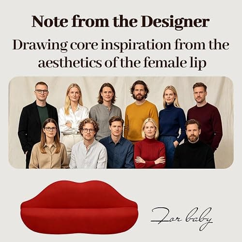 MonicaNest Red Lip Sofa Beauty Salon Clothing Store Rest Area Reception Alien Internet Celebrity Creative Designer Red Internet Celebrity Couch Architect Settee thumbnail 4