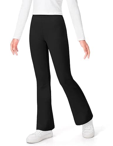 KEREDA 3 Pack School Uniform Pants for Girls Flare Leggings Bell Bottoms Trendy Clothes for Teen Girls Kids thumbnail 2