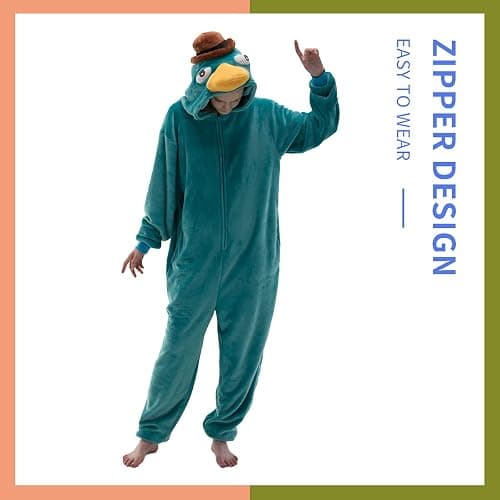 COSUSKET Snug Fit Unisex Adult Onesie Pajamas, Flannel Cosplay Animal One Piece Halloween Costume Sleepwear Homewear thumbnail 2
