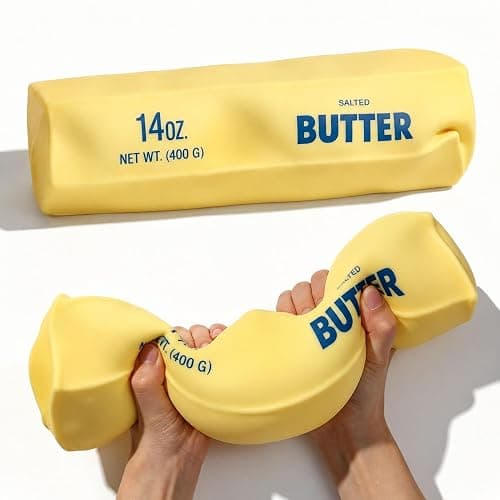 10in Giant Butter Squishy - 14oz Big Jumbo Squishy Butter Stick - Slow Rebound Big Butters Squeeze Stress Ball, Large Butters Fidget, Relief Slow Rising Fun for Anxiety Relief Party Favors - Image 1